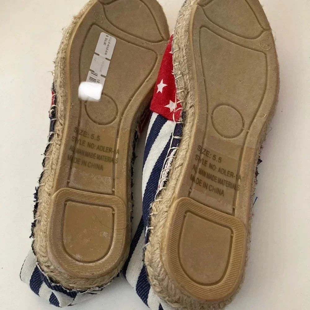 C. Label American Flag Espadrilles Size 5.5 Brand New